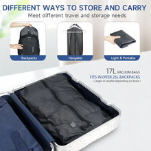 Reusable travel compression bag for suitcase organisation